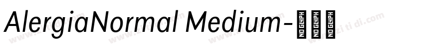 AlergiaNormal Medium字体转换